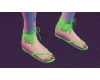 sandalia verde limao
