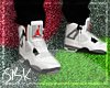 {SBK} White/red Jordans