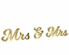 mrs and mrs sign gold