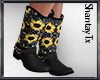 Leather Sunflower Boots