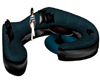 (X) Teal Club Couch