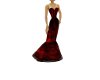 red fishtail gown