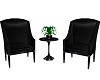black wing back chairs