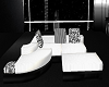 Blk/Wht Leather Couch