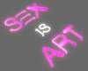 !V S Is Art 3D Neon Pink