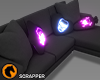 Neon Skulls Sofa