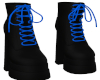 Blk Boots Blue Laces