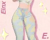 e. qt rainbow cow jeans