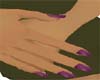 Dainty Purple Nails Hand