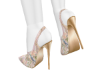 SoBe Satin Heels Floral