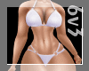 6v3| White Latex Bikini