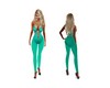 green jumpsuit
