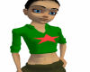 Red Star on Green Shirt