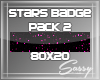 !PINK STAR BADGES 2PK