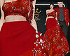 C_F Red Valen Lux Gown