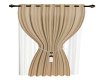 White and beige curtain
