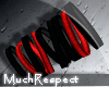 Dumb Blk & Red Armband L