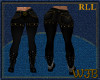 RLL Blk Leather Jeans