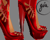 Dark Red Gia Heels