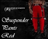 Suspender Pants Red