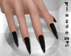 Matte nails, mix black