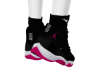 black n pink 11's
