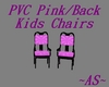PVC Pink/BLK Kids Chairs