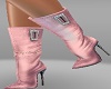 Julia Pink Buckled Boots