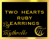 TWO HEARTS RUBY EARRINGS