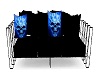 Blue Flame Skull Sofa