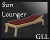 GLL Sun Lounger Burgundy