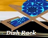 ~Dish rack Blue plates