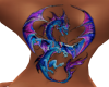 blue Dragon back tattoo