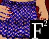 F2 Blue&GoldCheck Skirt
