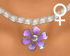 !Necklace flower purple