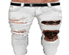 Jeans white skull