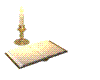 Animated candle/book
