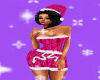 hot pink santa dress xxl