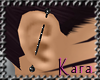 (Kara) Ear Rods Dia/blk