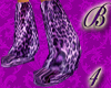 *B4*Purple Leopard Boots