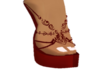 dark red sandal