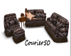 C50 Brown leather couch