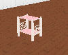 Pink Scroll End Table