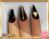 <P>Nails I Black&Gold