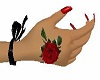 Rose Tattoo Dainty Hand