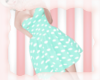 A: Mint polka dot dress