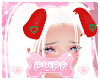 𝓟. Red Pup Ears v.2