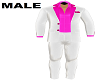 Casual Suit White Pink