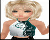 PRETEEN TEAL WHITE TOP
