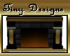 Tiny Blck/Gld Fireplace